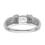 14k White Gold 6mm Pearl Ring Mounting (No Stone Included)