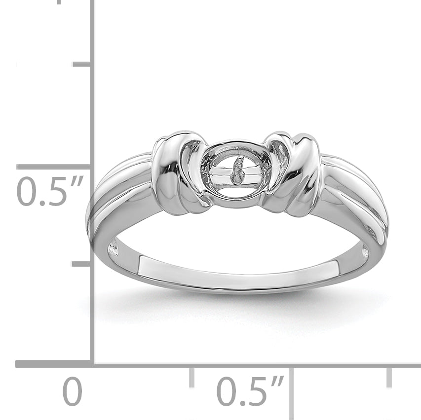 14k White Gold 6mm Pearl Ring Mounting (No Stone Included)