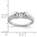 14k White Gold 6mm Pearl Ring Mounting (No Stone Included)
