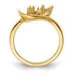 14k 6mm Pearl & Diamond Ring Mounting (No Stone Included)