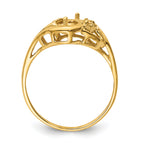 14k 4mm Pearl & Diamond Ring Mounting (No Stone Included)