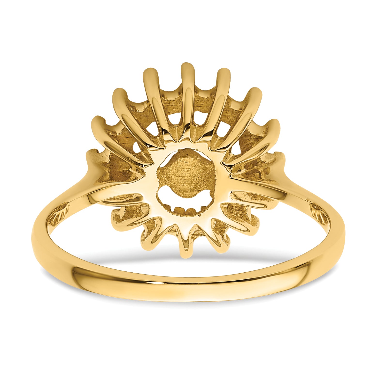14k 7.5mm Pearl & Diamond Ring Mounting (No Stone Included)