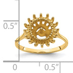 14k 7.5mm Pearl & Diamond Ring Mounting (No Stone Included)