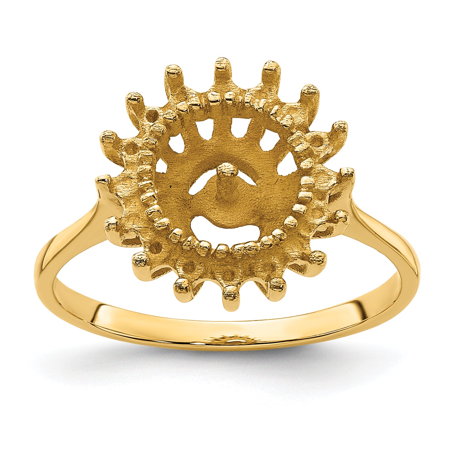 14k 7.5mm Pearl & Diamond Ring Mounting Main image