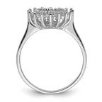 14k White Gold 7.5mm Pearl & Diamond Ring Mounting (No Stone Included)