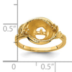14k 7.5mm Pearl & Diamond Ring Mounting (No Stone Included)