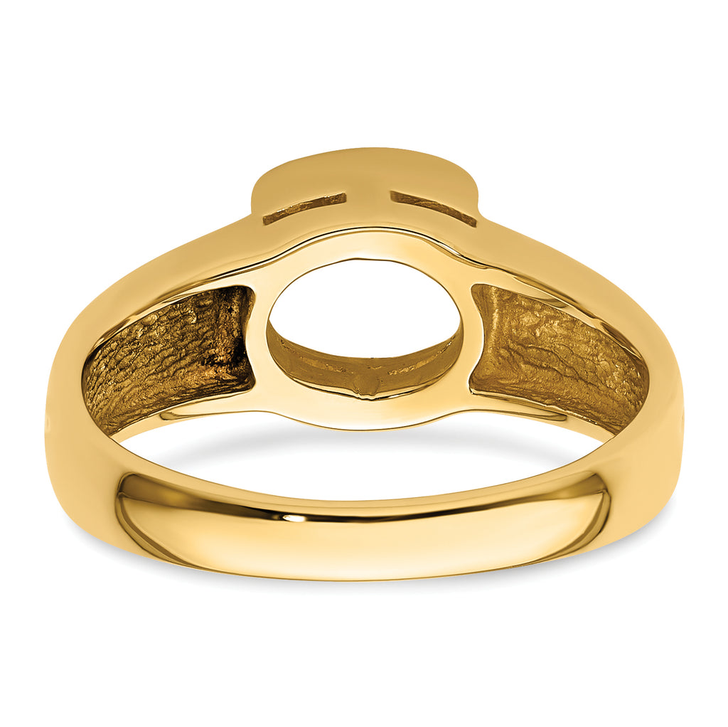 14k 8x6mm Oval Gemstone Ring Mounting (No Stone Included)
