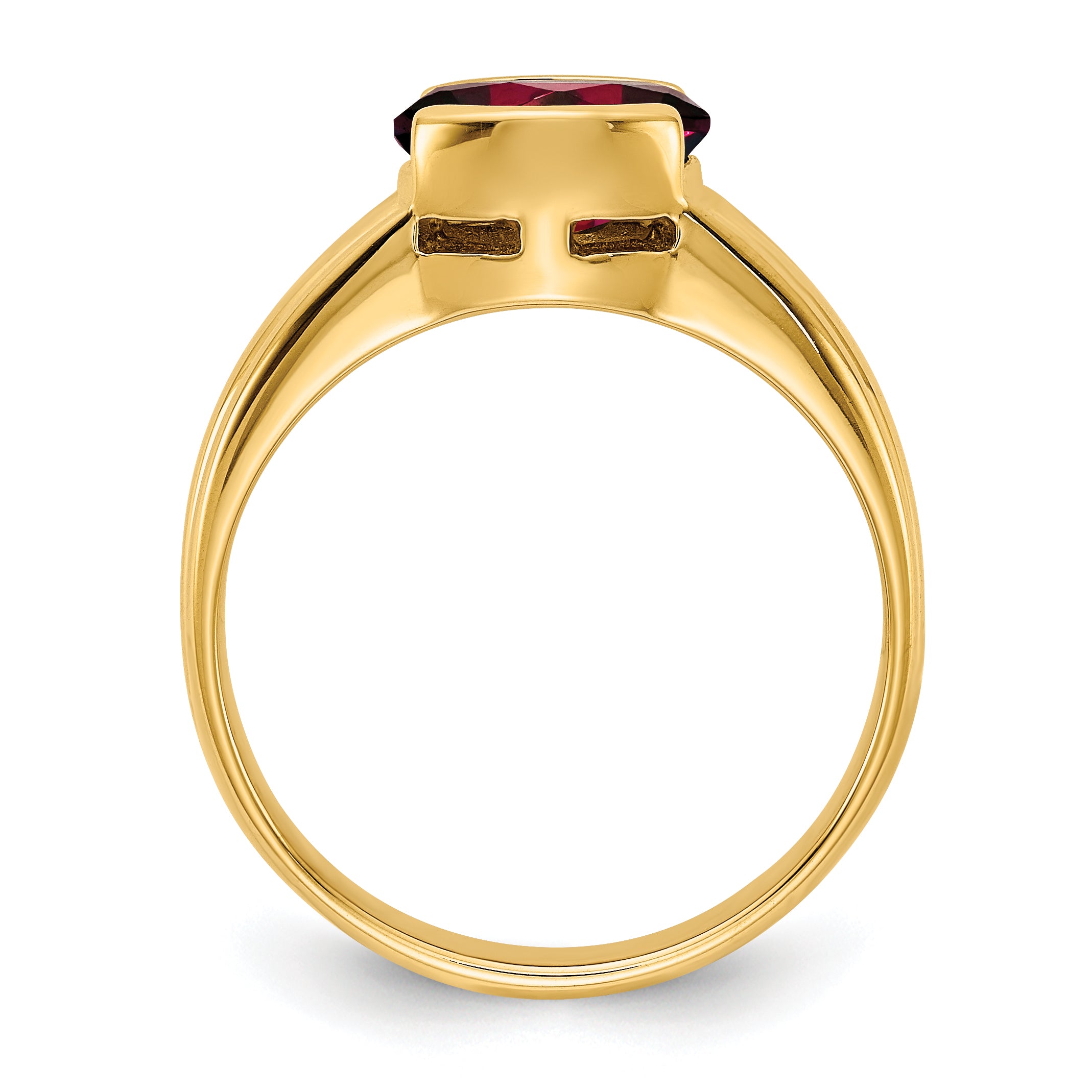 14k 8x6mm Oval Garnet ring Secondary image