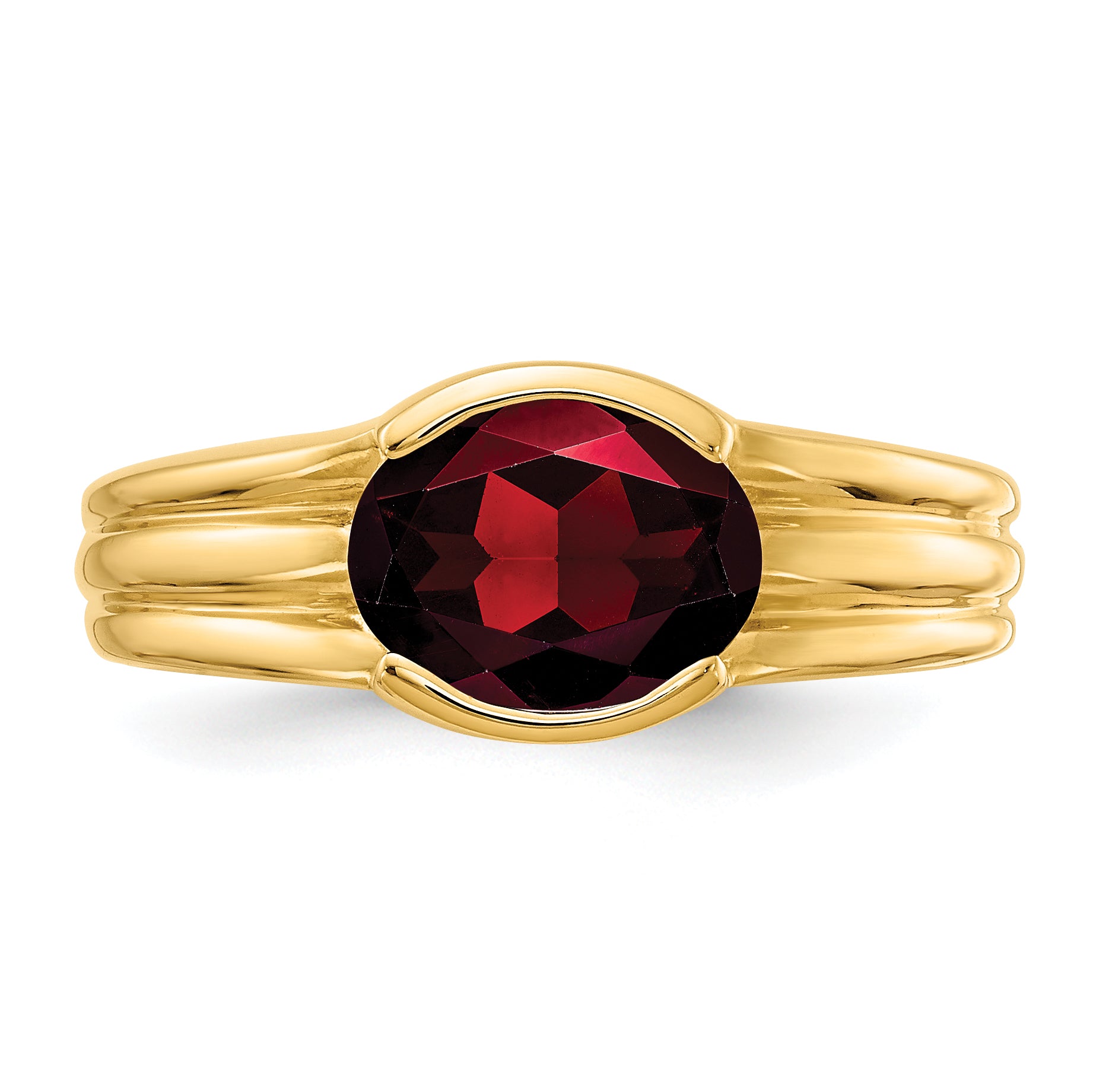 14k 8x6mm Oval Garnet ring