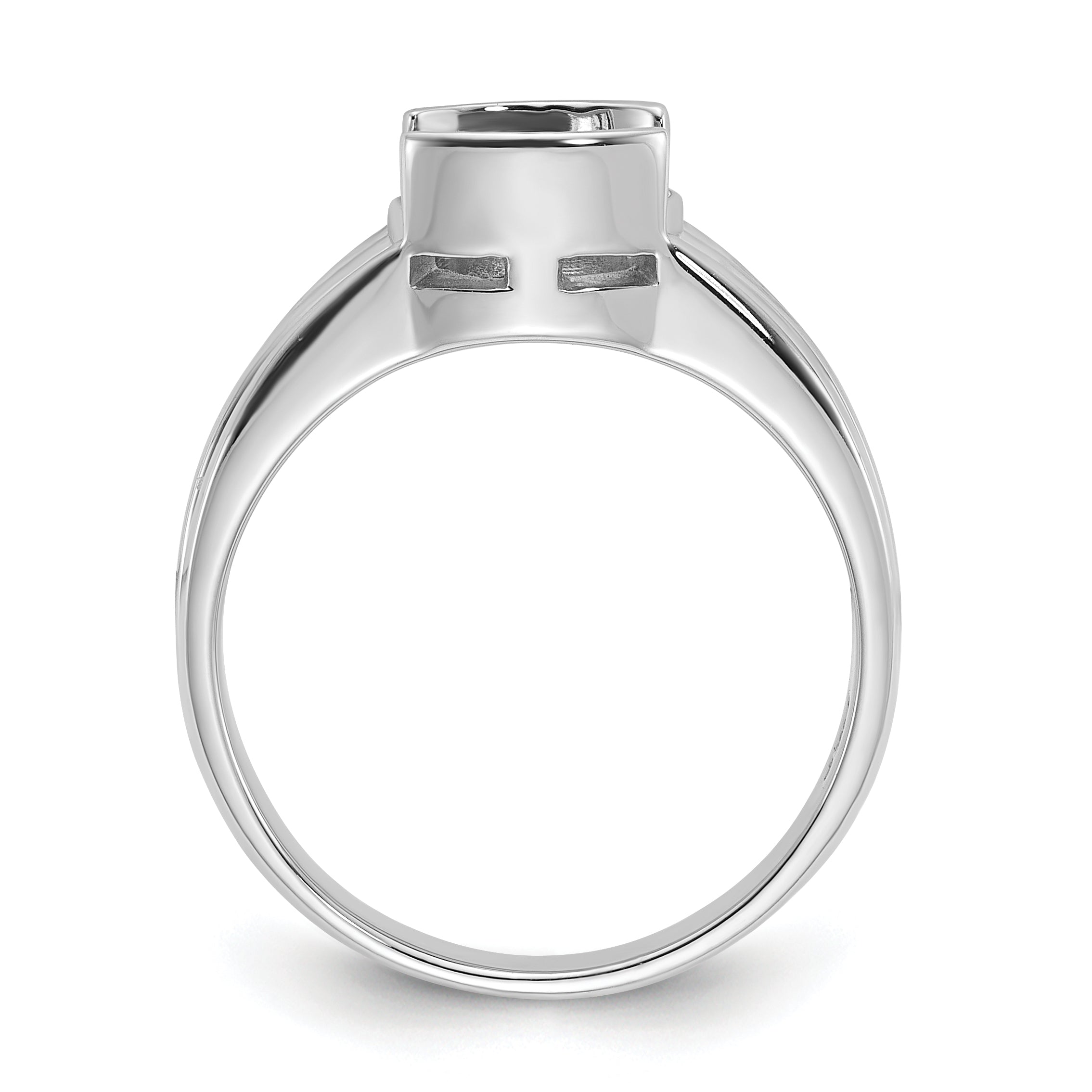 14k White Gold Gemstone Ring Mounting (No Stone Included) Secondary image