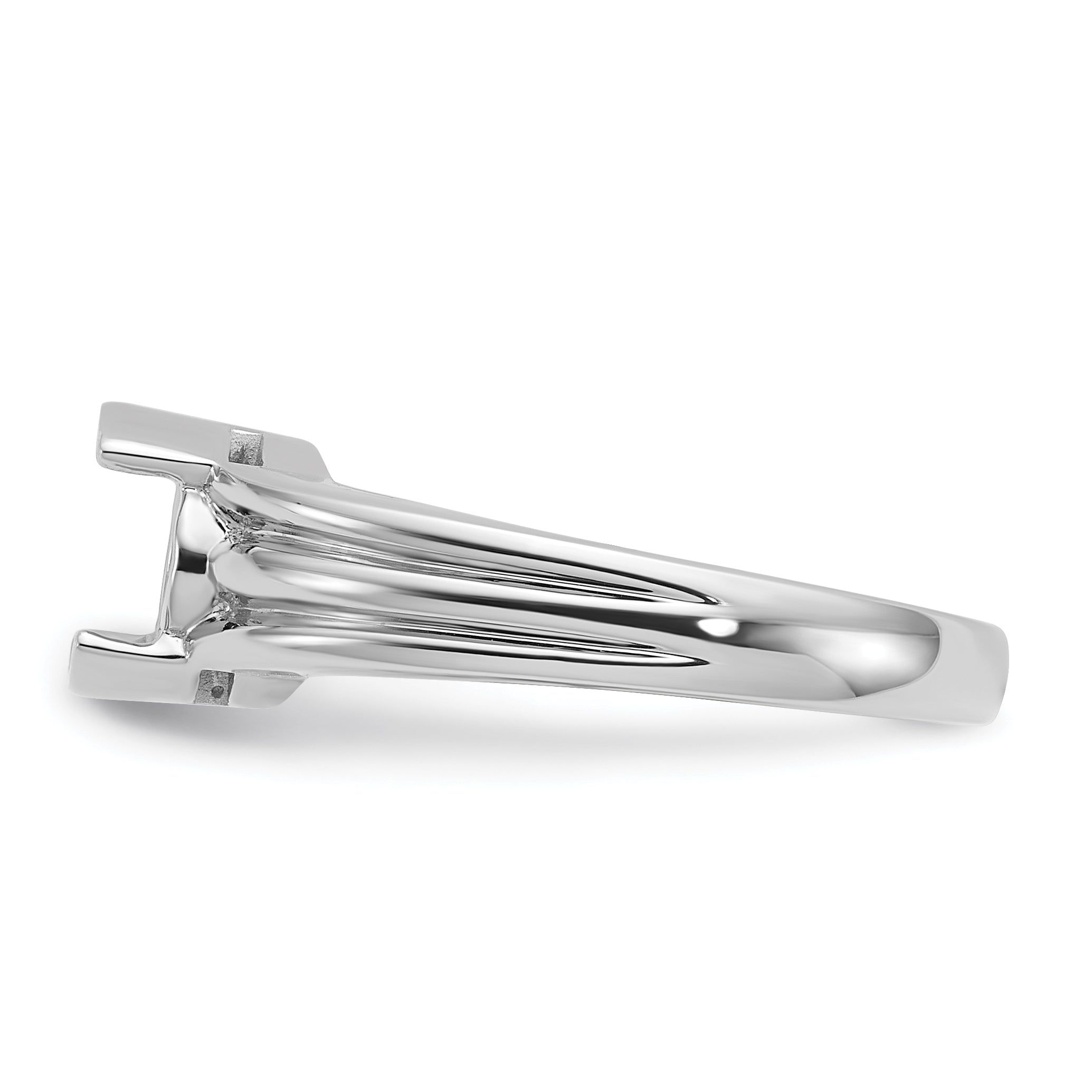 14k White Gold Gemstone Ring Mounting (No Stone Included)