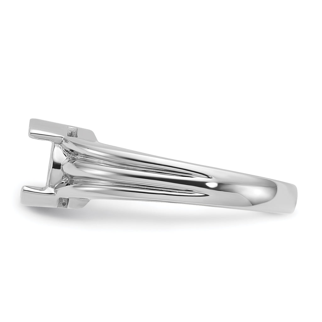 14k White Gold Gemstone Ring Mounting (No Stone Included)