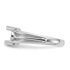 14k White Gold Gemstone Ring Mounting (No Stone Included)