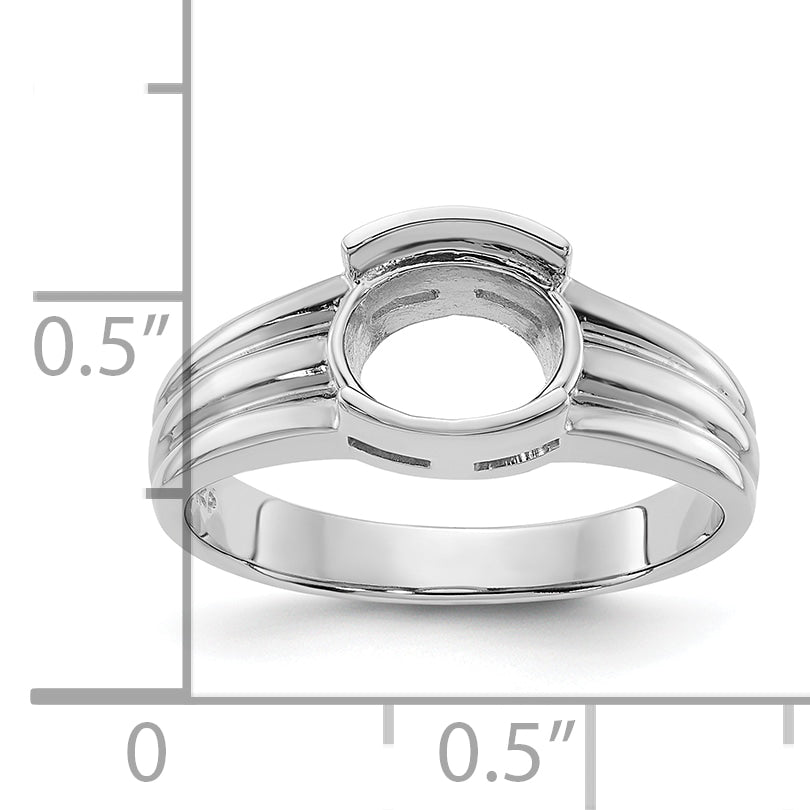 14k White Gold Gemstone Ring Mounting (No Stone Included)