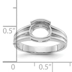14k White Gold Gemstone Ring Mounting (No Stone Included)