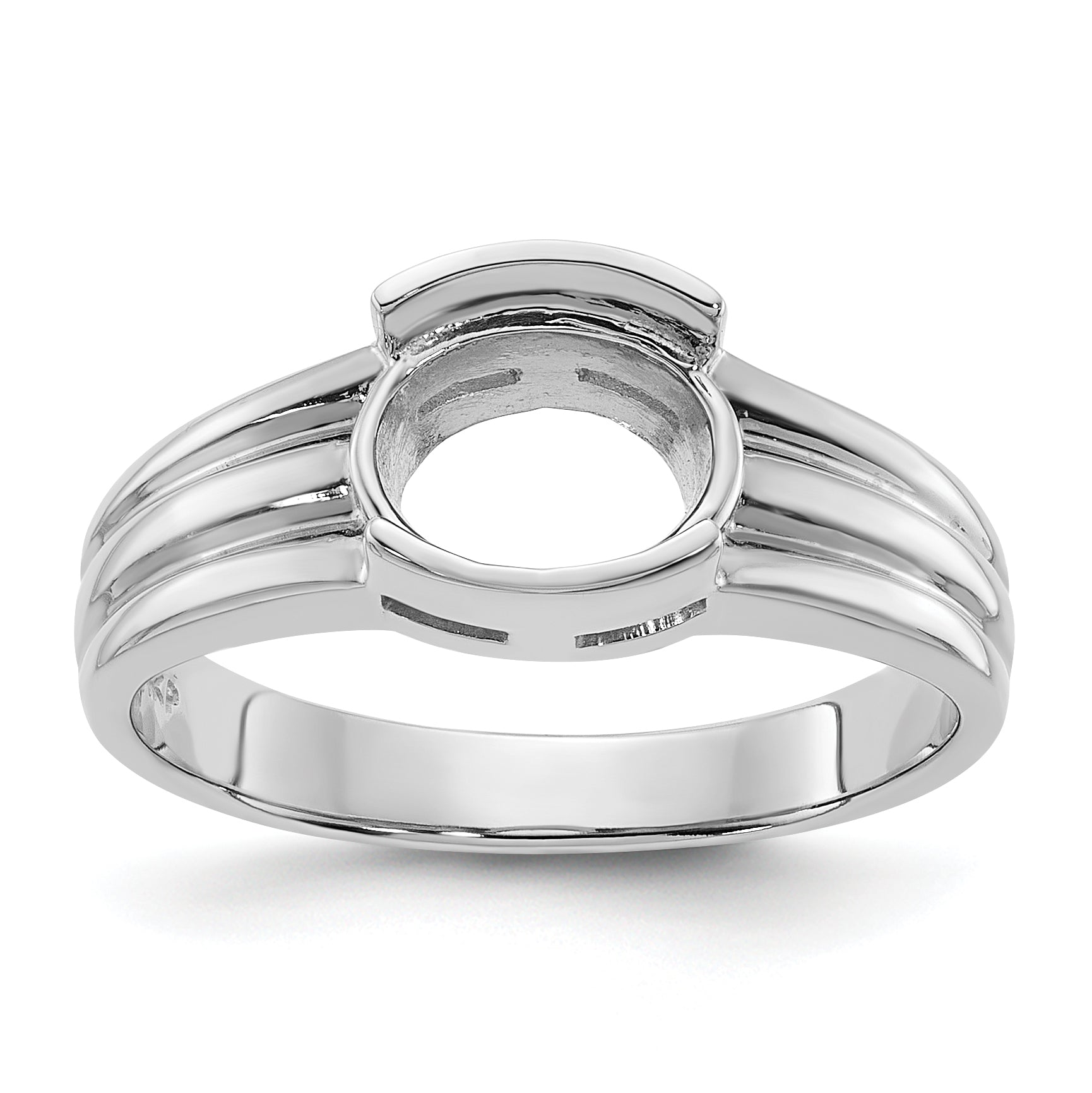 14k White Gold Gemstone Ring Mounting Main image