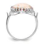 14k White Gold Cameo Ring