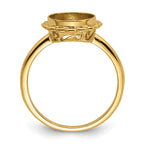 14k 10x8mm Oval Gemstone Ring Mounting (No Stone Included)