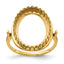 14k 16x12mm Oval Gemstone Ring Mounting