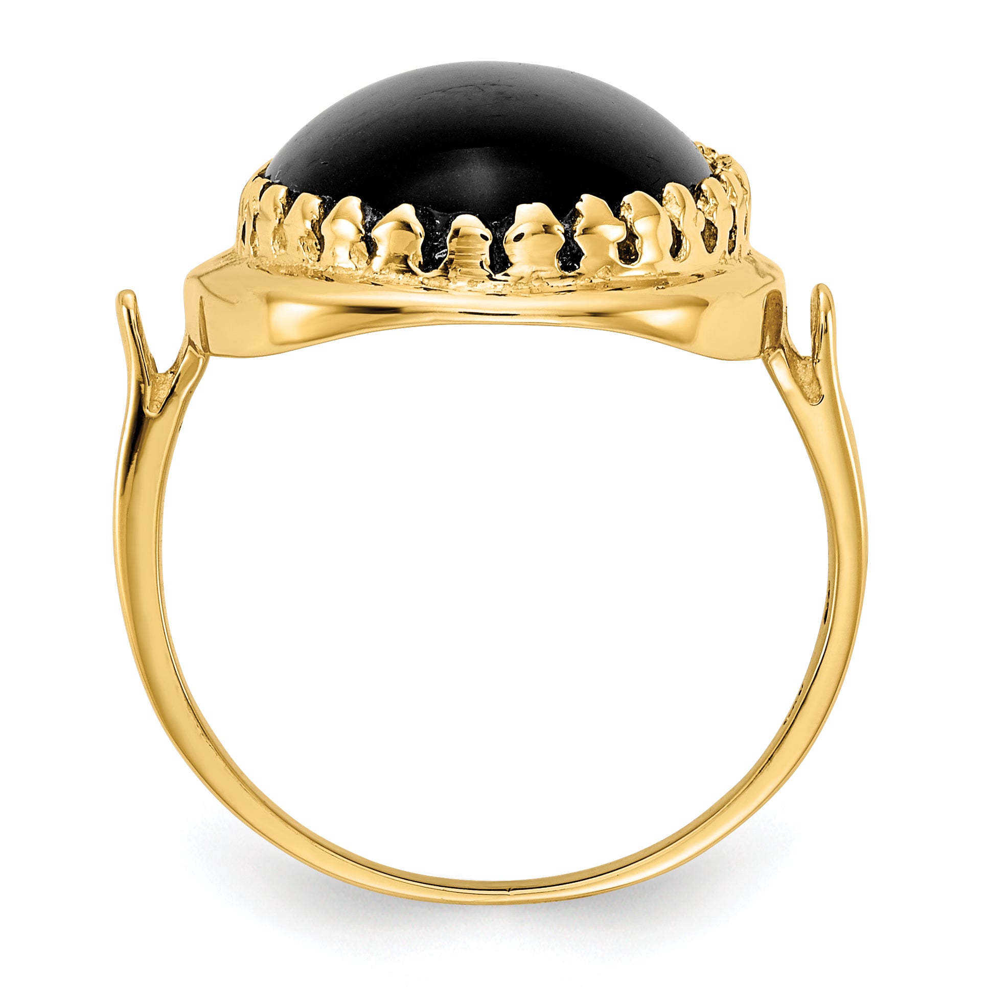 14k 16x12mm Oval Onyx Ring Secondary image