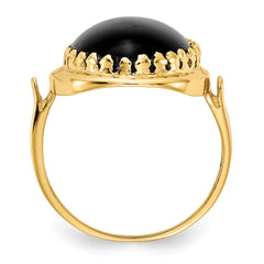 14k 16x12mm Oval Onyx Ring