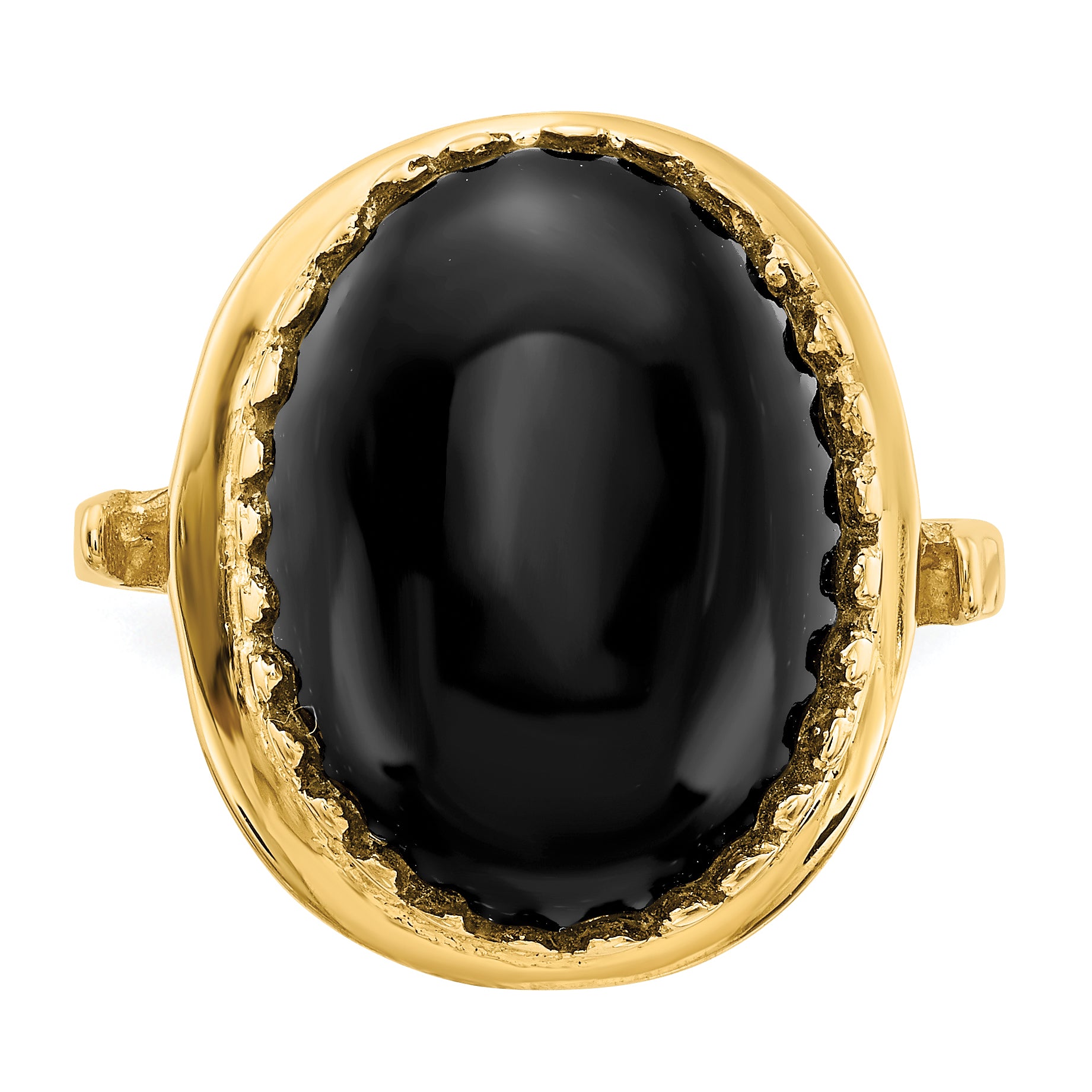 14k 16x12mm Oval Onyx Ring