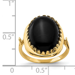 14k 16x12mm Oval Onyx Ring