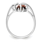 14k White Gold 12x6mm Marquise Garnet AA Diamond ring