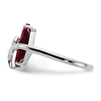 14k White Gold 12x6mm Marquise Garnet AA Diamond ring