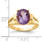 14k 11x9mm Oval Amethyst ring