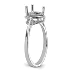 14k White Gold Gemstone Ring Mounting (No Stone Included)
