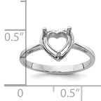 14k White Gold Gemstone Ring Mounting (No Stone Included)