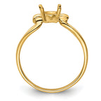 14k 7x5mm Oval Gemstone Ring Mounting (No Stone Included)