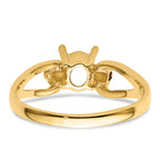14k 7x5mm Oval Gemstone Ring Mounting (No Stone Included)