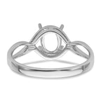 14k White Gold Gemstone Ring Mounting (No Stone Included)