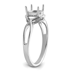 14k White Gold Gemstone Ring Mounting (No Stone Included)