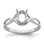 14k White Gold Gemstone Ring Mounting