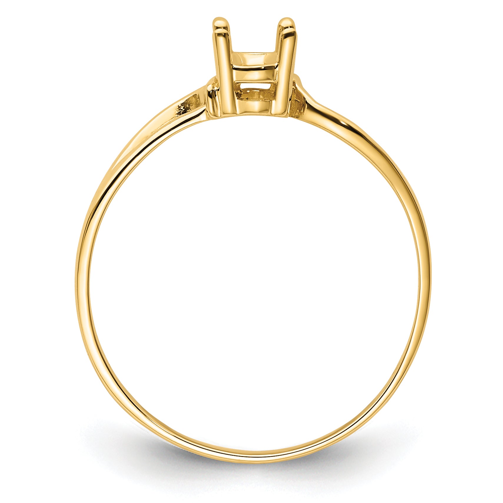 14k 6x4mm Oval Gemstone Ring Mounting (No Stone Included) Secondary image