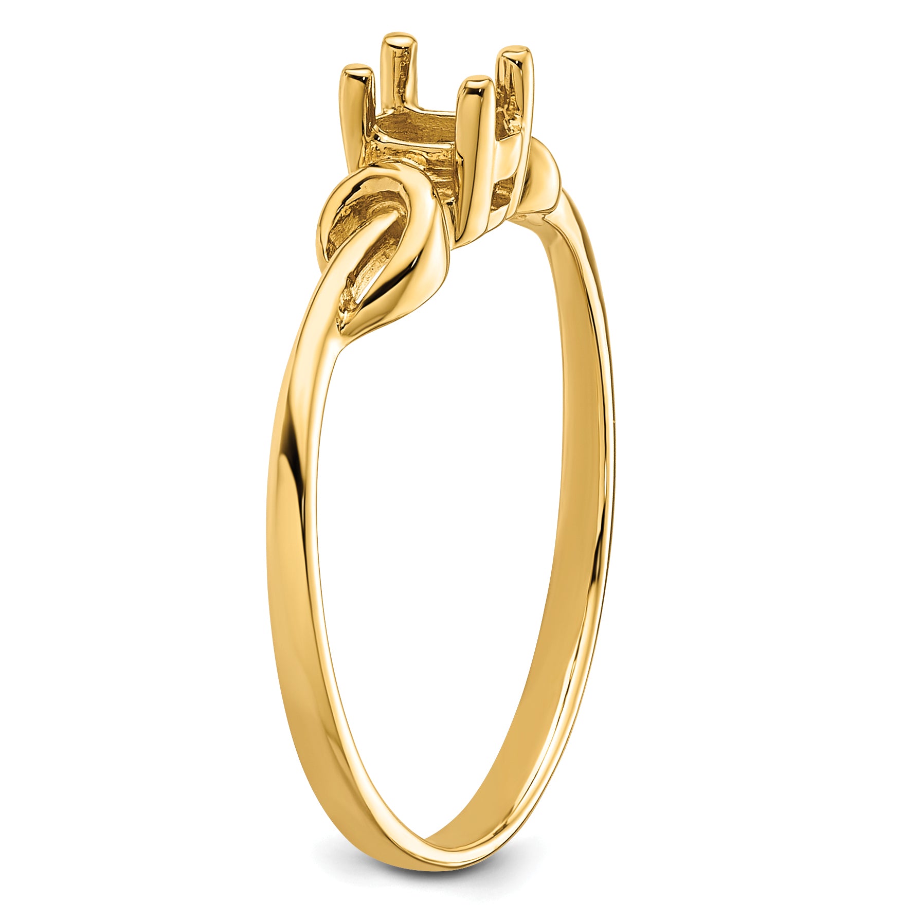 14k Gemstone Ring Mounting (No Stone Included)
