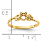 14k Gemstone Ring Mounting (No Stone Included)