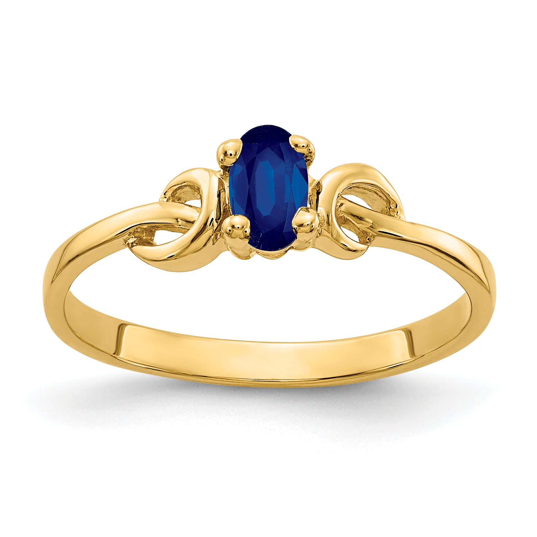 14k 5x3mm Oval Sapphire ring Main image