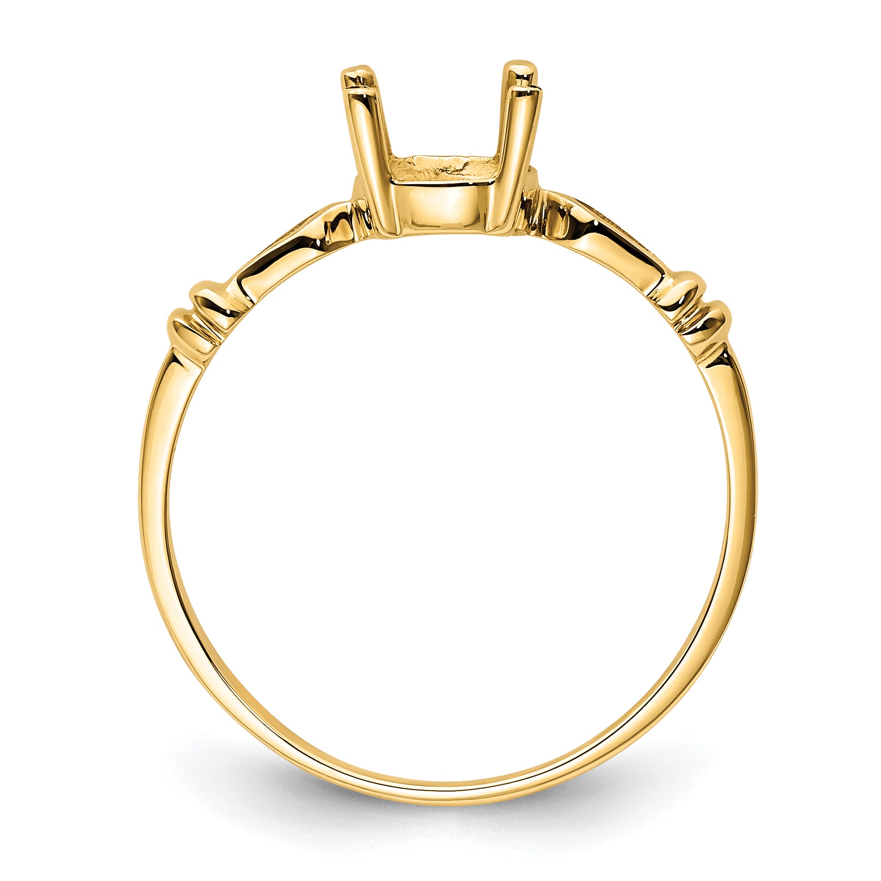 14k 7x5mm Oval Gemstone Ring Mounting (No Stone Included) Secondary image