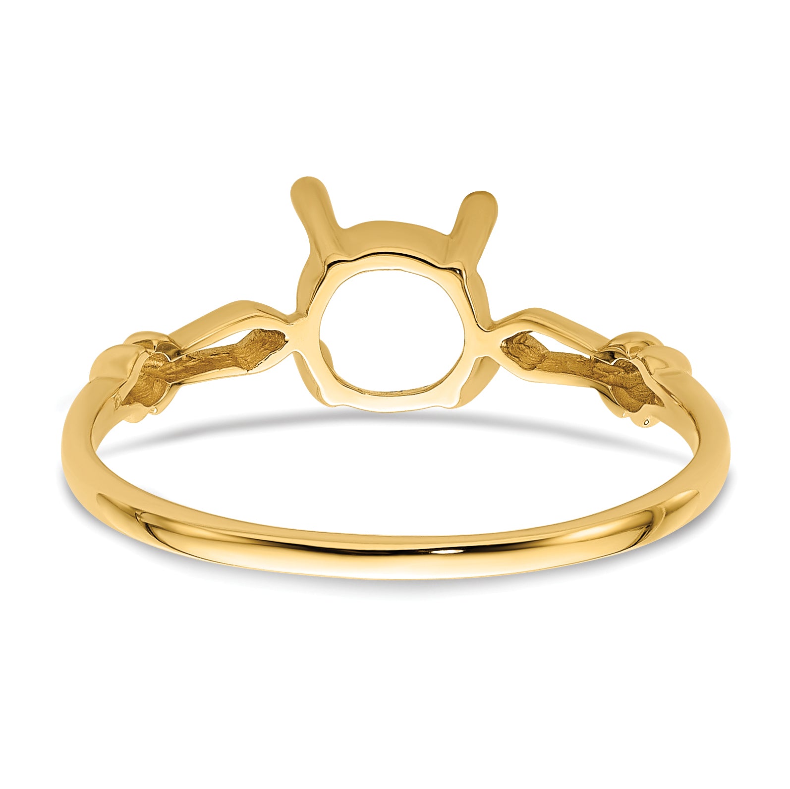14k 7x5mm Oval Gemstone Ring Mounting (No Stone Included)