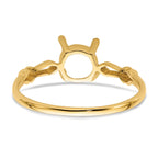14k 7x5mm Oval Gemstone Ring Mounting (No Stone Included)