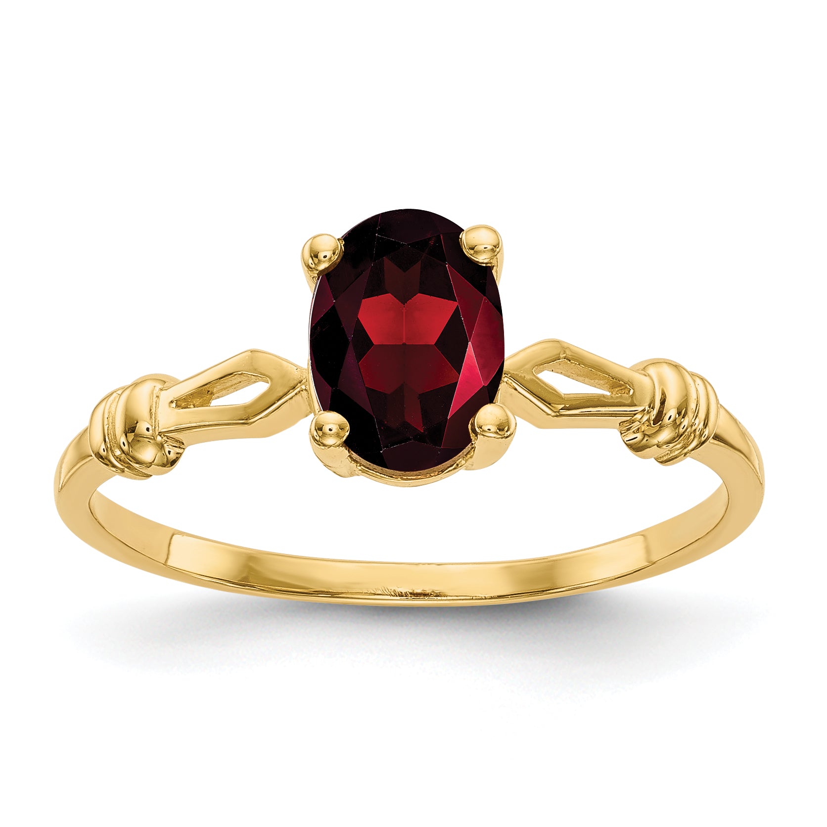 14k 7x5mm Oval Garnet ring Main image