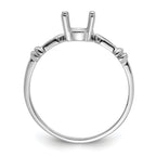 14k White Gold 7x5mm Oval Gemstone Ring Mounting (No Stone Included)