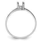 14k White Gold 6x4mm Oval Gemstone Ring Mounting (No Stone Included)