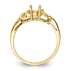 14k Diamond / 6x4mm Oval Gemstone Ring Mounting (No Stone Included)