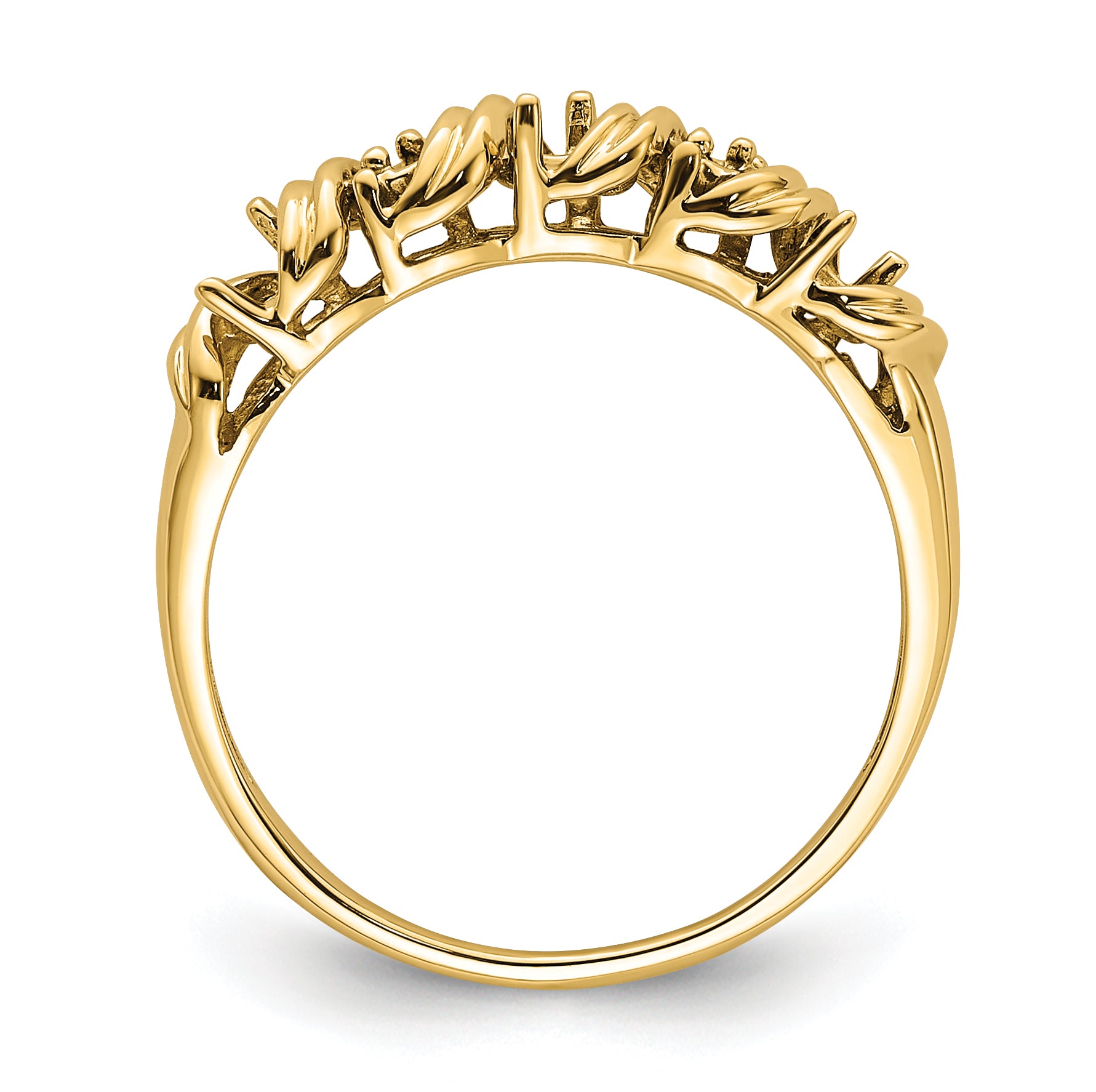 14k Diamond & Gemstone Ring Mounting (No Stone Included) Secondary image