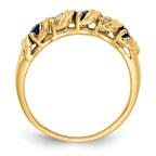 14k 2.75mm Sapphire AA Diamond ring